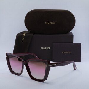 Tom Ford Scarlet-02 FT0920 69F Square Sunglasses - Burgundy/Brown